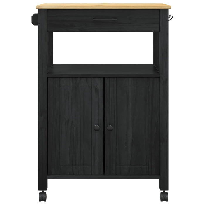 Troler de Bucătărie MONZA Negru 60 x 40 x 88,5 cm - WALTI WALTI