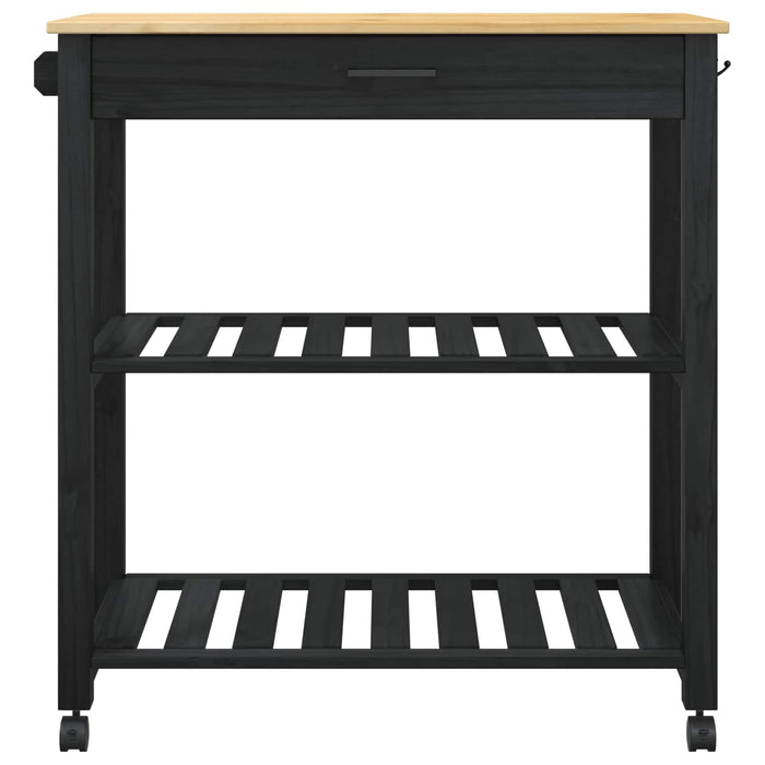 Troler de Bucătărie Simplu Negru 88,5 x 40 x 84 cm - WALTI WALTI