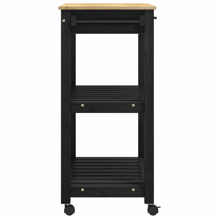 Troler de Bucătărie Simplu Negru 88,5 x 40 x 84 cm - WALTI WALTI