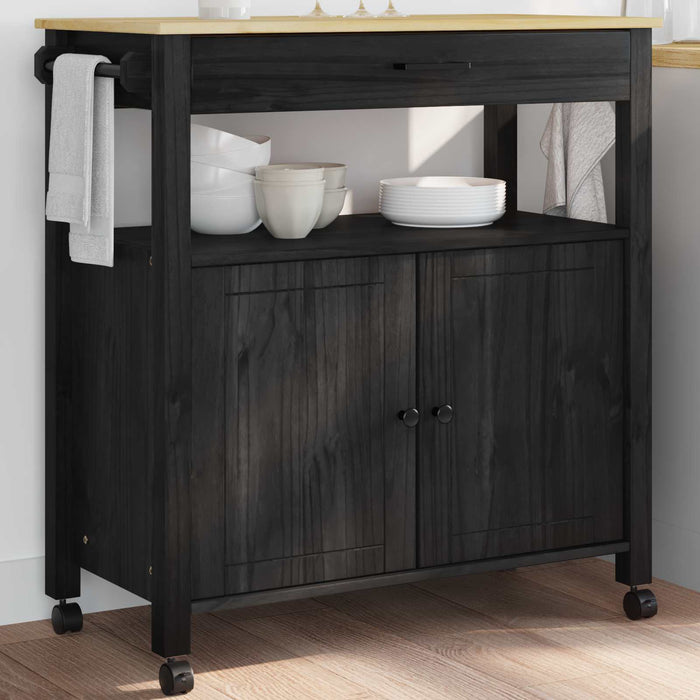 Troler de Bucătărie MONZA Negru 84 x 40 x 88,5 cm - WALTI WALTI