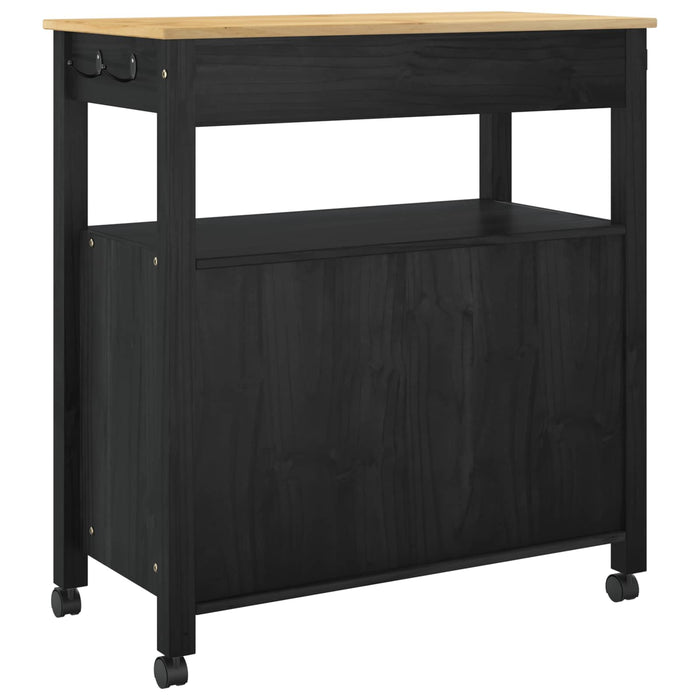 Troler de Bucătărie MONZA Negru 84 x 40 x 88,5 cm - WALTI WALTI