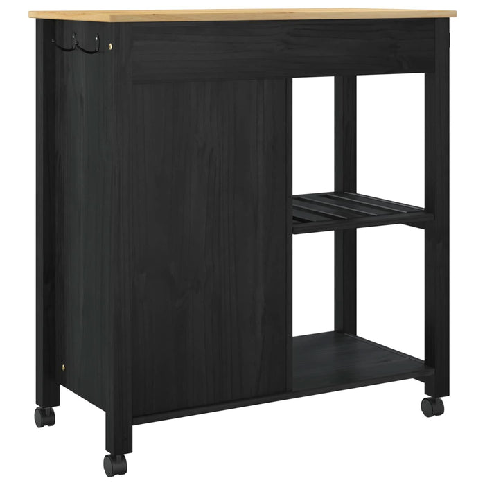 Troler de Bucătărie MONZA Negru 84 x 40 x 88,5 cm - WALTI WALTI