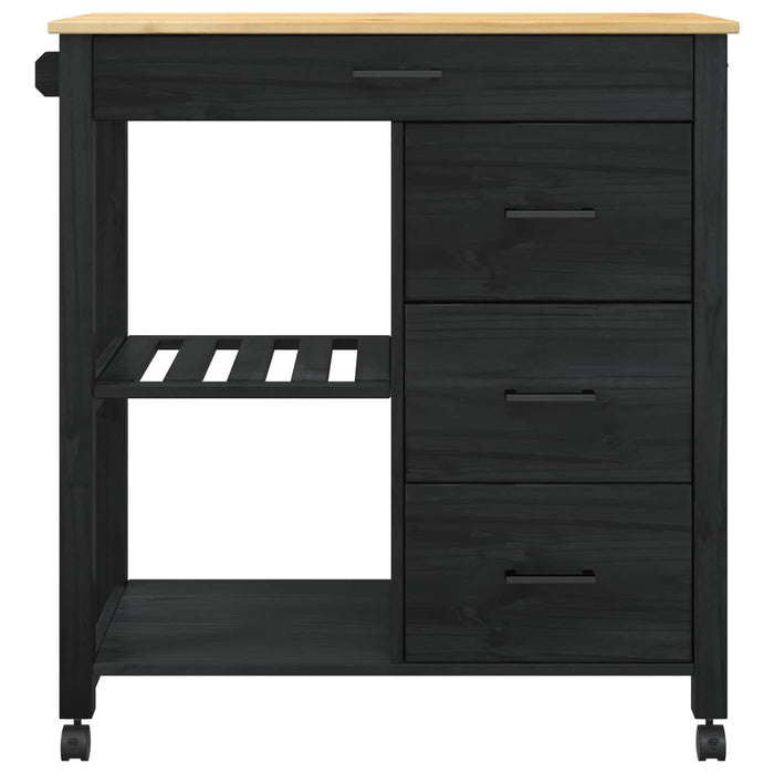 Troler de Bucătărie MONZA Negru 84 x 40 x 88,5 cm - WALTI WALTI