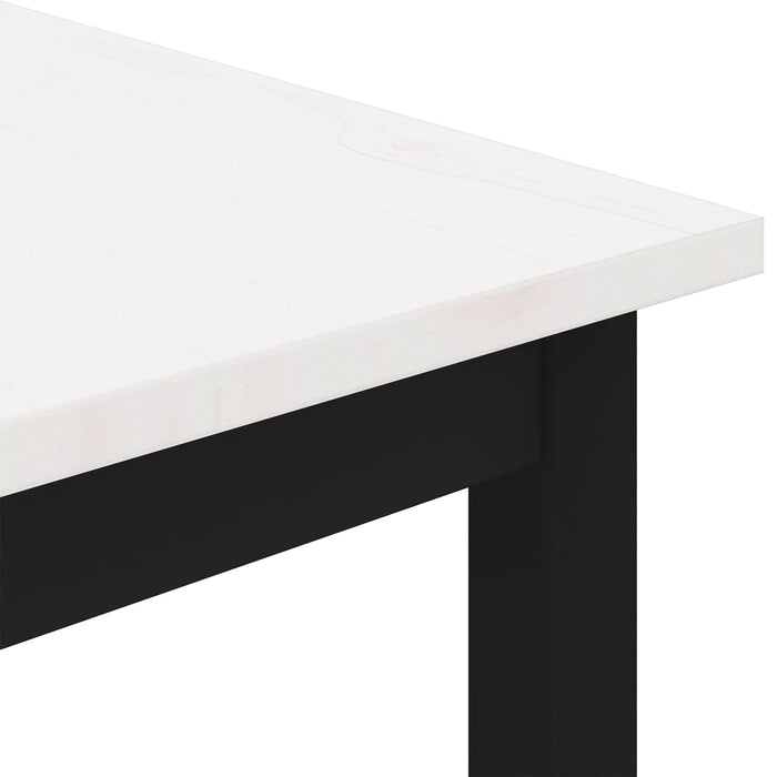 Masă de cafea Alb 40 x 40 x 36 cm Lemn de pin masiv WALTI