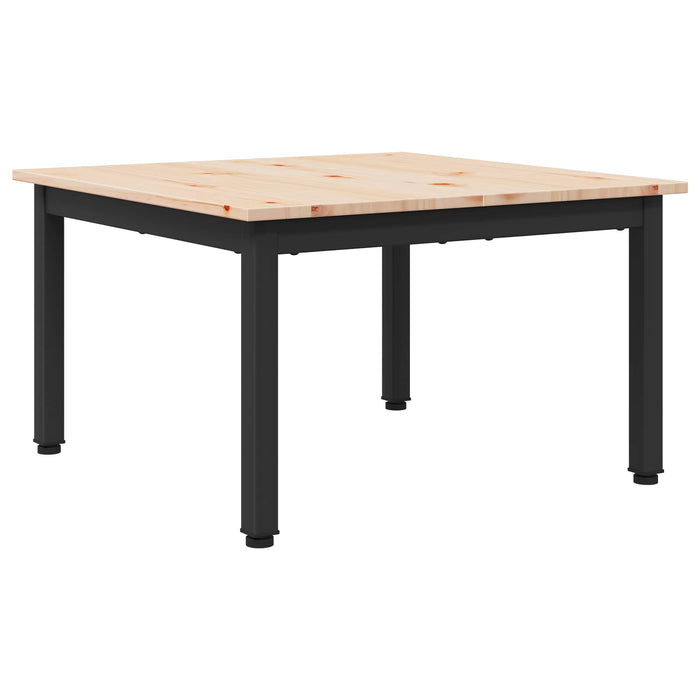 Masă de cafea natural 60 x 60 x 36 cm Lemn de pin masiv - WALTI WALTI