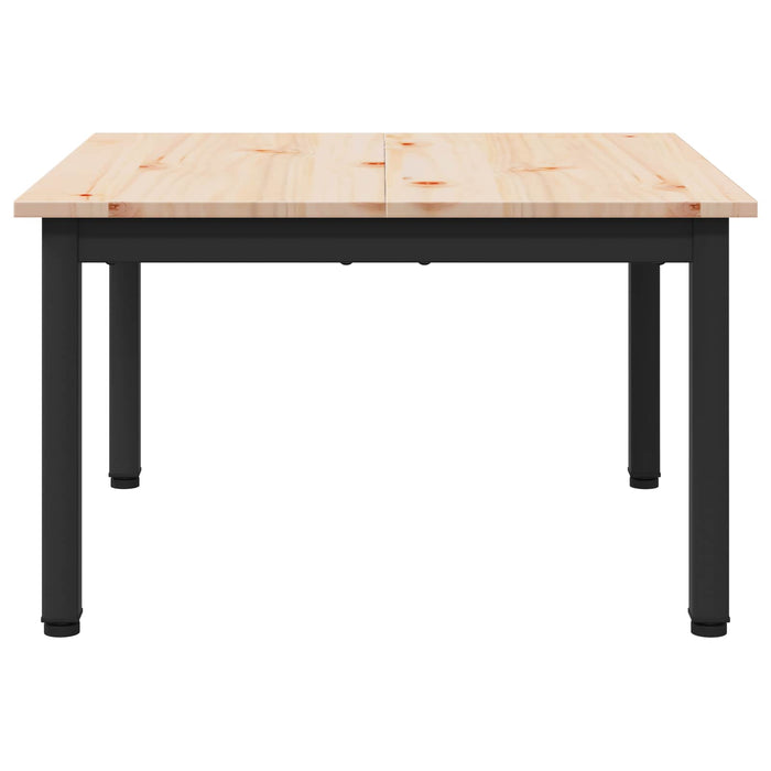 Masă de cafea natural 60 x 60 x 36 cm Lemn de pin masiv - WALTI WALTI