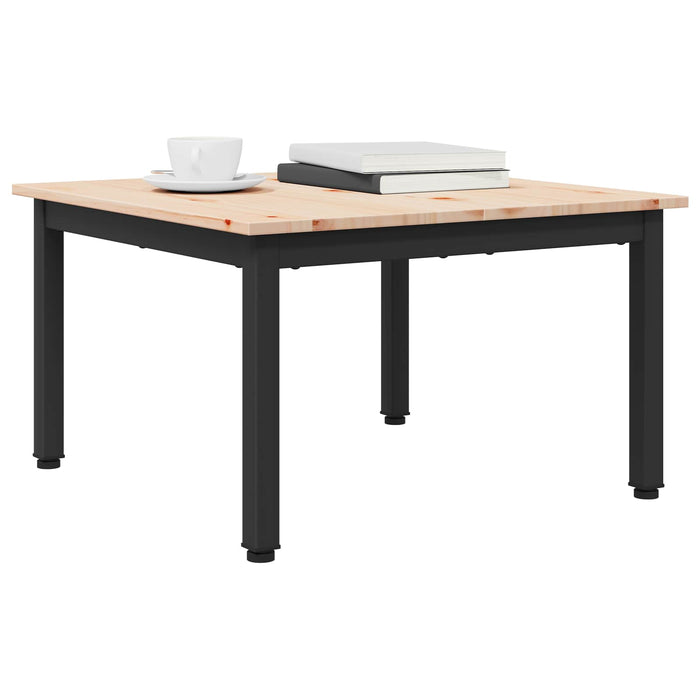 Masă de cafea natural 60 x 60 x 36 cm Lemn de pin masiv - WALTI WALTI