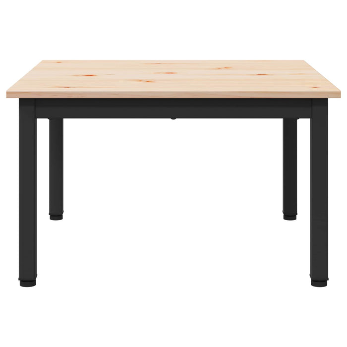 Masă de cafea natural 60 x 60 x 36 cm Lemn de pin masiv - WALTI WALTI