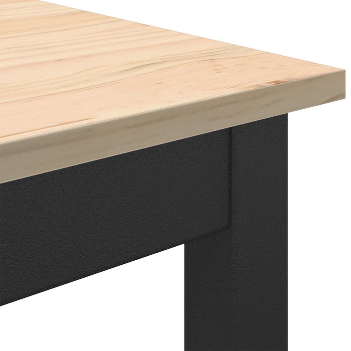 Masă de cafea natural 100 x 50 x 45 cm Lemn de pin masiv - WALTI WALTI