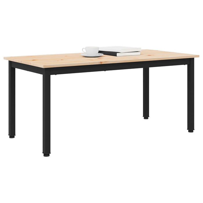 Masă de cafea natural 100 x 50 x 45 cm Lemn de pin masiv - WALTI WALTI