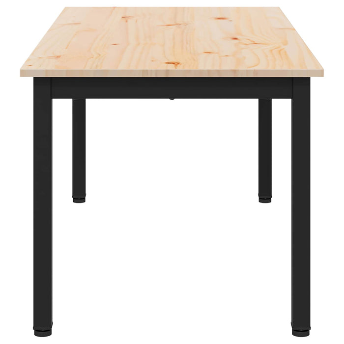 Masă de cafea natural 100 x 50 x 45 cm Lemn de pin masiv - WALTI WALTI