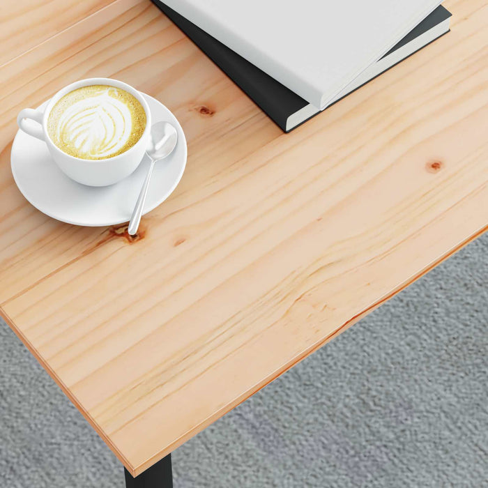 Masă de cafea natural 80 x 80 x 45 cm Lemn de pin masiv - WALTI WALTI
