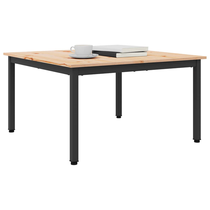 Masă de cafea natural 80 x 80 x 45 cm Lemn de pin masiv - WALTI WALTI