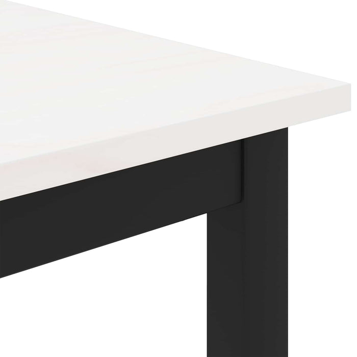 Masă de cafea Alb 80 x 80 x 45 cm Lemn de pin masiv WALTI