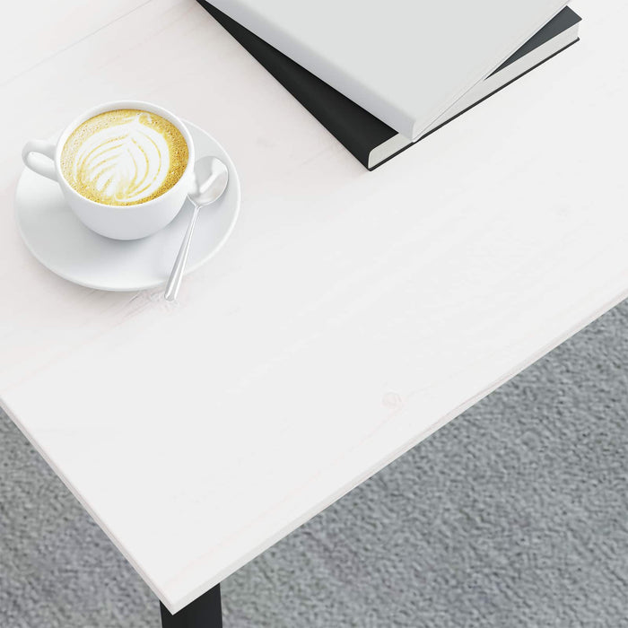 Masă de cafea Alb 80 x 80 x 45 cm Lemn de pin masiv WALTI
