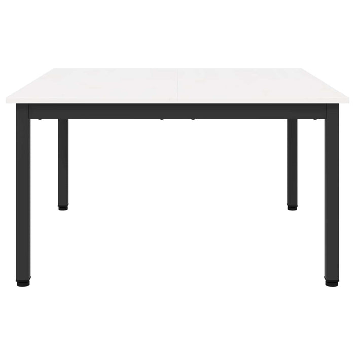 Masă de cafea Alb 80 x 80 x 45 cm Lemn de pin masiv WALTI