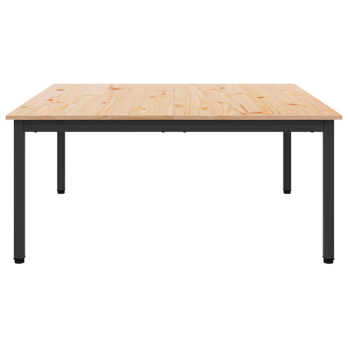 Masă de cafea natural 100 x 100 x 45 cm Lemn de pin masiv - WALTI WALTI