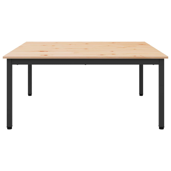 Masă de cafea natural 100 x 100 x 45 cm Lemn de pin masiv - WALTI WALTI