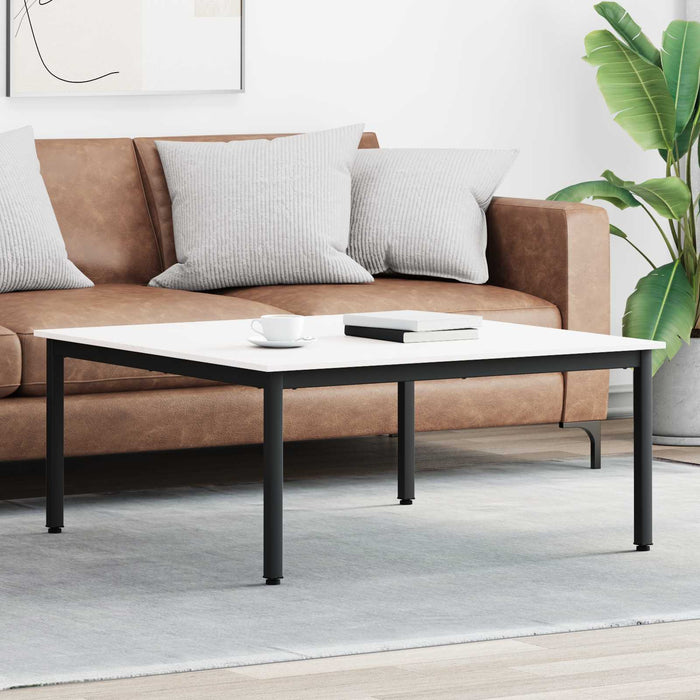 Masă de cafea Alb 100 x 100 x 45 cm Lemn de pin masiv WALTI
