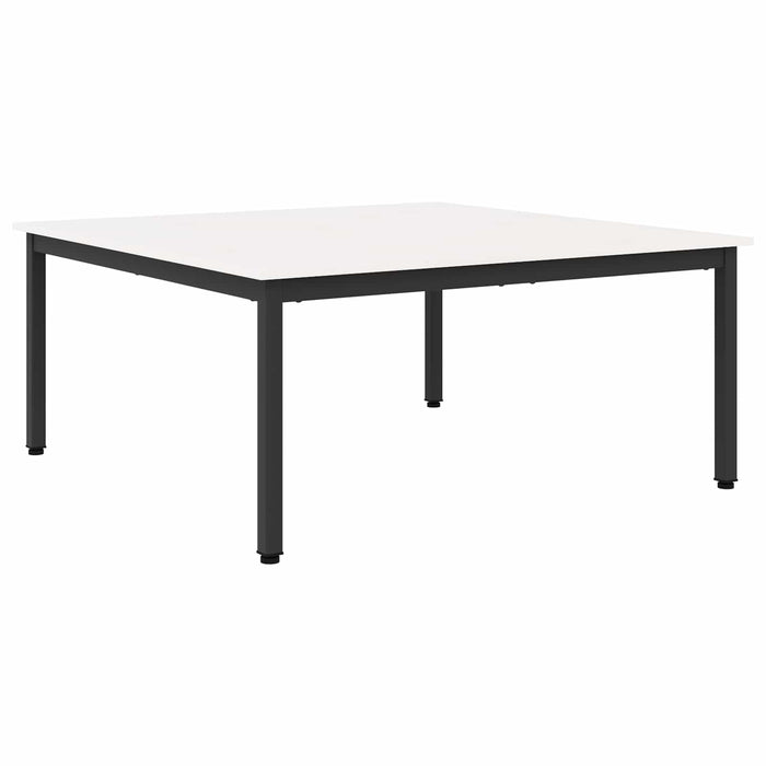 Masă de cafea Alb 100 x 100 x 45 cm Lemn de pin masiv WALTI