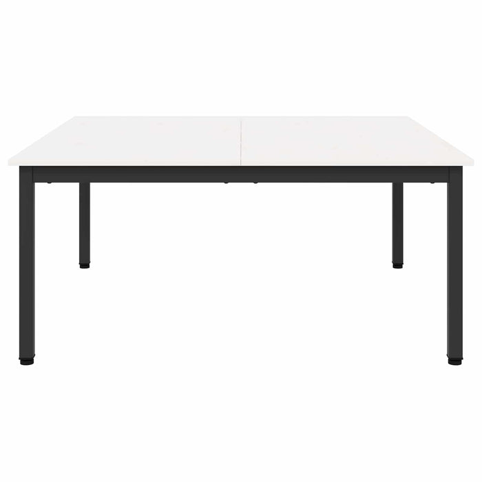 Masă de cafea Alb 100 x 100 x 45 cm Lemn de pin masiv WALTI