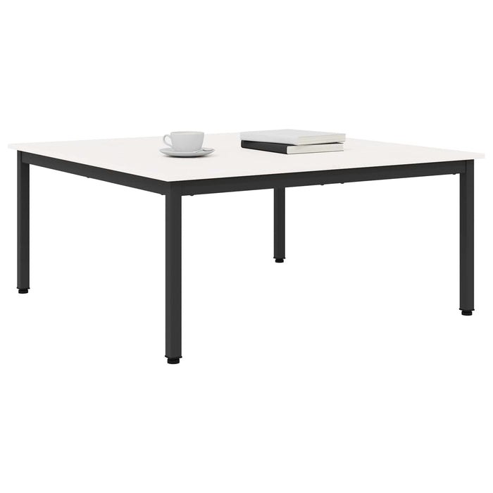 Masă de cafea Alb 100 x 100 x 45 cm Lemn de pin masiv WALTI