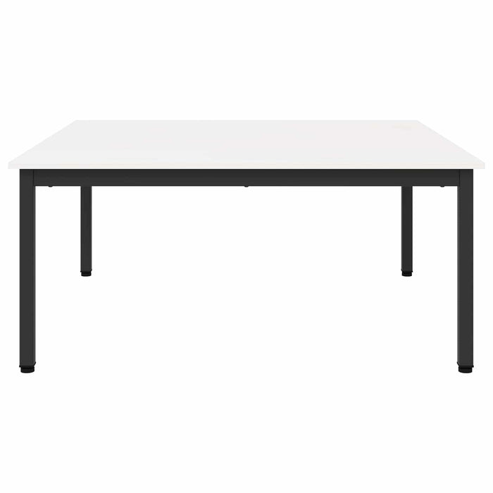 Masă de cafea Alb 100 x 100 x 45 cm Lemn de pin masiv WALTI