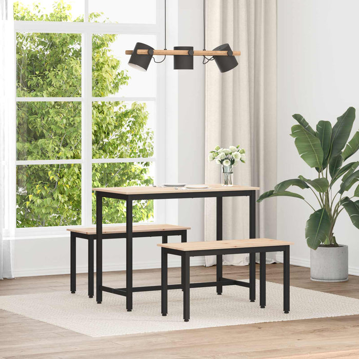 bancă natural 80 x 35 x 45 cm Lemn de pin masiv - WALTI WALTI