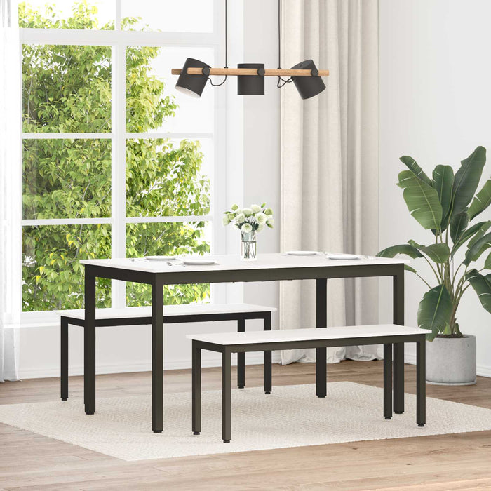 bancă Alb 110 x 35 x 45 cm Lemn de pin masiv - WALTI WALTI