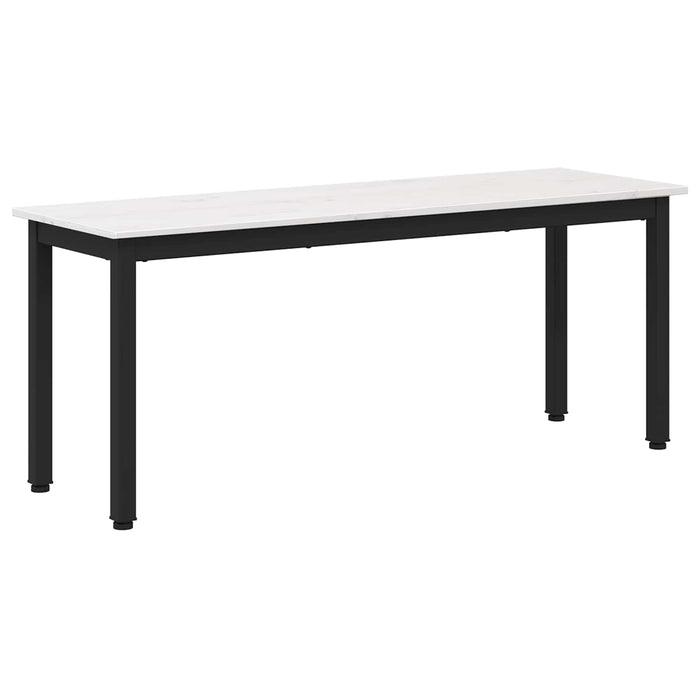 bancă Alb 110 x 35 x 45 cm Lemn de pin masiv - WALTI WALTI