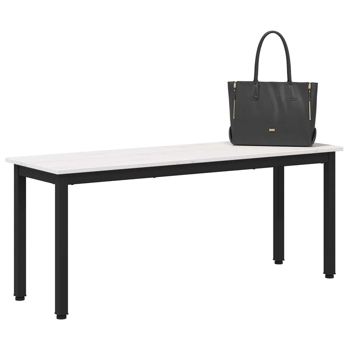 bancă Alb 110 x 35 x 45 cm Lemn de pin masiv - WALTI WALTI