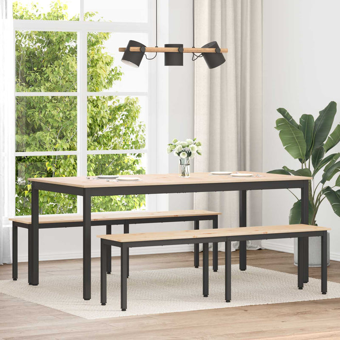 bancă natural 160 x 35 x 45 cm Lemn de pin masiv - WALTI WALTI