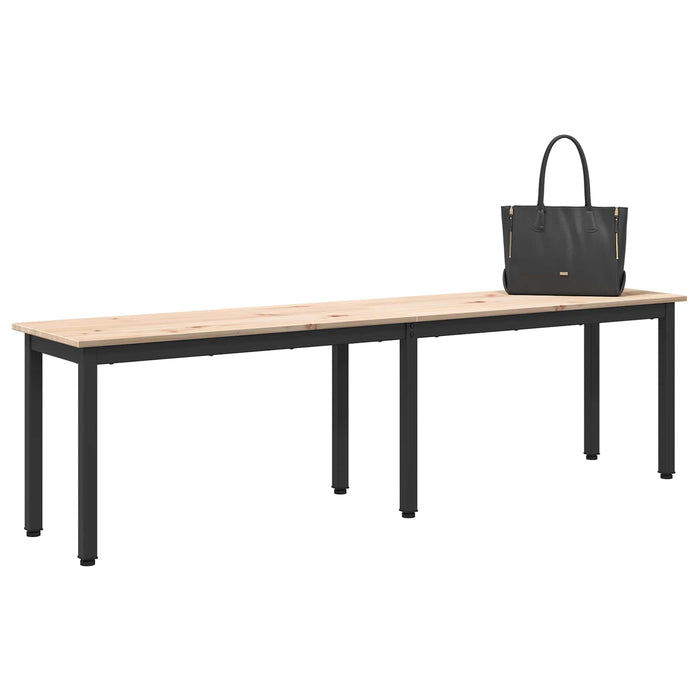 bancă natural 160 x 35 x 45 cm Lemn de pin masiv - WALTI WALTI
