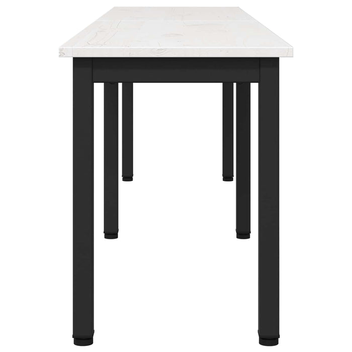 bancă Alb 160 x 35 x 45 cm Lemn de pin masiv - WALTI WALTI