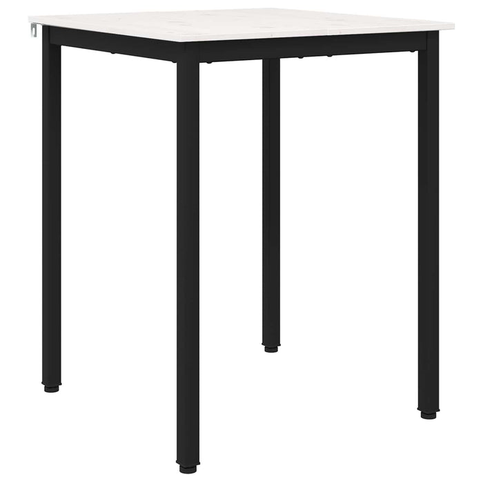 Masă de dining Alb 60 x 60 x 75 cm Lemn de pin masiv WALTI