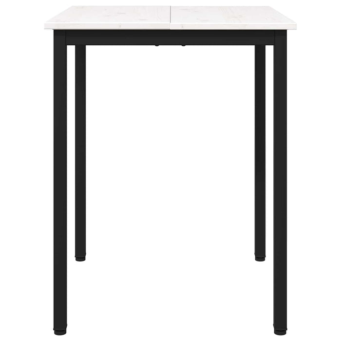 Masă de dining Alb 60 x 60 x 75 cm Lemn de pin masiv WALTI