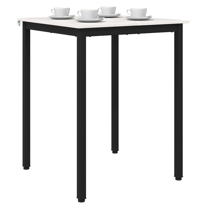 Masă de dining Alb 60 x 60 x 75 cm Lemn de pin masiv WALTI