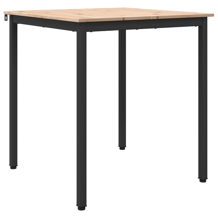 Masă de dining natural 70 x 70 x 75 cm Lemn de pin masiv - WALTI WALTI