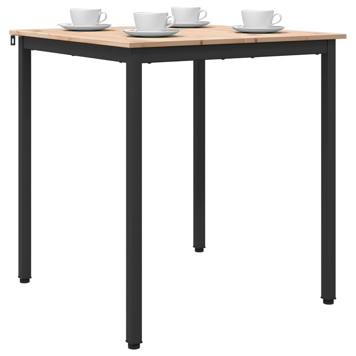 Masă de dining natural 70 x 70 x 75 cm Lemn de pin masiv - WALTI WALTI