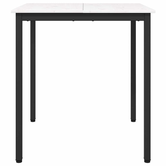 Masă de dining Alb 70 x 70 x 75 cm Lemn de pin masiv WALTI