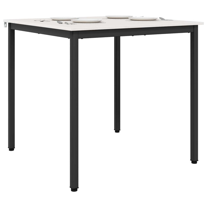 Masă de dining Alb 80 x 80 x 75 cm Lemn de pin masiv WALTI