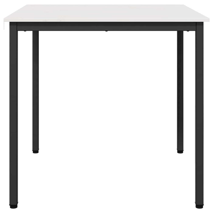 Masă de dining Alb 80 x 80 x 75 cm Lemn de pin masiv WALTI