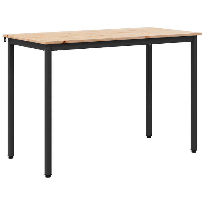 Masă de dining natural 110 x 55 x 75 cm Lemn de pin masiv - WALTI WALTI
