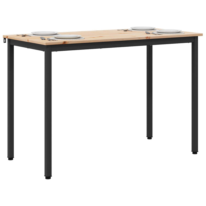 Masă de dining natural 110 x 55 x 75 cm Lemn de pin masiv - WALTI WALTI