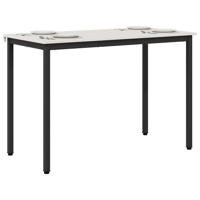Masă de dining Alb 110 x 55 x 75 cm Lemn de pin masiv WALTI