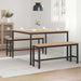 Masă de dining natural 110 x 110 x 75 cm Lemn de pin masiv - WALTI WALTI