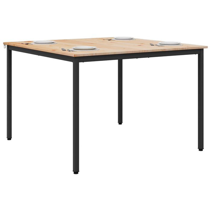 Masă de dining natural 110 x 110 x 75 cm Lemn de pin masiv - WALTI WALTI