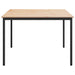 Masă de dining natural 110 x 110 x 75 cm Lemn de pin masiv - WALTI WALTI