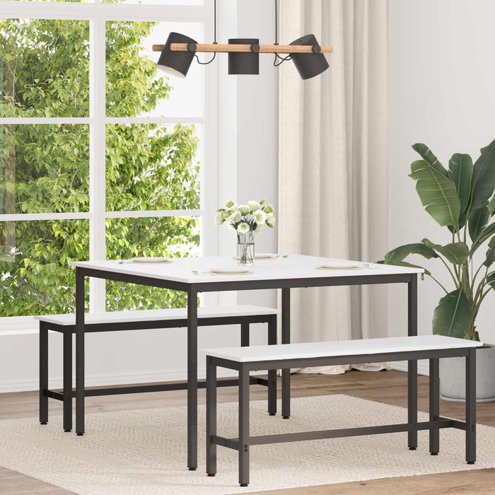 Masă de dining Alb 110 x 110 x 75 cm Lemn de pin masiv WALTI