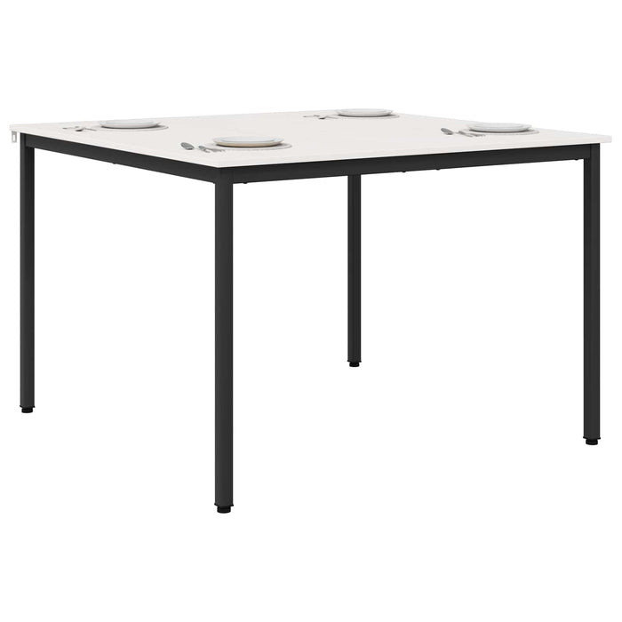 Masă de dining Alb 110 x 110 x 75 cm Lemn de pin masiv WALTI